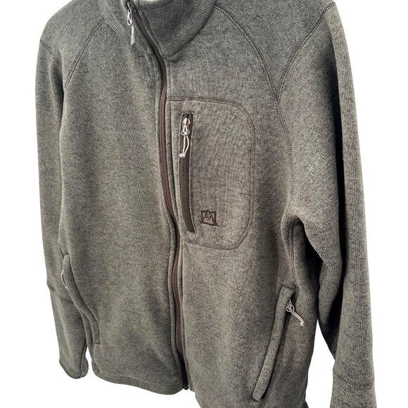 Avalanche Mens Olive Green Zip Pocket & Closure Fleece Jacket Size M - Picture 2 of 13